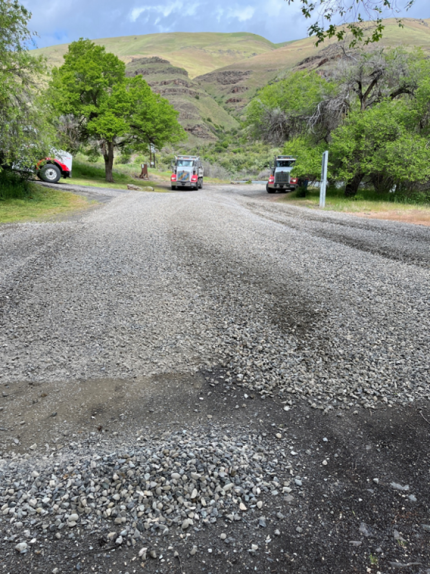 Gravel delivered to the Boggan’s Access Site.